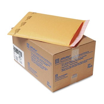 Sealed Air 10190 Jiffylite 10.5 in. x 16 in. No. 5 Barrier Bubble Air Cell Cushion Self-Seal Bubble Mailer - Brown Kraft (25/Carton)