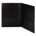 File Folders | Smead 87705 11 in. x 8.5 in. 100-Sheet Capacity Frame View Poly 2-Pocket Folder - Clear/Black (5/Pack) image number 2