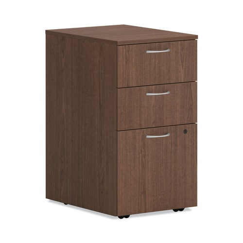 Office Electronics & Batteries | HON HLPLPMBBF.LSE1 15 in. x 20 in. x 28 in. 3-Drawers Left or Right Mod Mobile Pedestal - Legal/Letter, Sepia Walnut image number 0