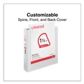 Binders | Universal UNV20744 1-1/2 in. Capacity 11 in. x 8-1/2 in. 3 Slant Ring View Binder - White image number 6