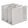 Desk Accessories & Office Organizers | Artistic ART20009WH Urban Collection 8 in. x 8 in. x 7.25 in. 3 Sections Letter Size Files Punched Metal File Sorter - White image number 1