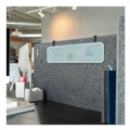 White Boards | U Brands 3688U00-01 20 x 5.5 Undated One-Week Cubicle Glass Dry Erase Board - White Surface image number 1