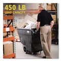 Trash Cans | Rubbermaid Commercial FG9T1300BLA 450 lbs. Capacity Rectangular Structural Foam Tilt Truck - Black image number 6