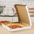 Food Trays, Containers, and Lids | Karat FP-PBF16W 16 in. x 16 in. x 1.97 in. Corrugated Paper Boxes - White/Brown (50/Bundle) image number 3