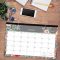 Bulletin Boards | Blue Sky 140089 17 in. x 11 in. 12-Month (Jan to Dec): 2026 Sophie Desk Pad - Floral Artwork, Multicolor Sheets, Black Binding, Clear Corners image number 2