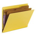 Just Launched | Smead 26789 End Tab Pressboard Classification Folders with Six SafeSHIELD Fasteners - Letter, Yellow (10/Box) image number 0