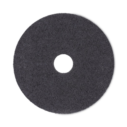 Cleaning & Janitorial Accessories | Boardwalk BWK4017HIP 17 in. Diameter High Performance Stripping Floor Pads - Black (5/Carton) image number 0