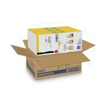 Dixie KM5W540 7 in. Grab'N Go Wrapped Knives - Black (540/Carton)