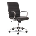 Office Chairs | Basyx BSXVST511 5-Eleven Mid-Back Executive Chair with 250-lb. Capacity and 17.1 in. to 20 in. Seat Height - Black/Chrome image number 0