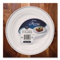 Bowls and Plates | WNA RSMP91210WS 9 in. Diameter Masterpiece Plastic Plates - White/Silver (120/Carton) image number 1