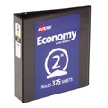 Back to School Sale | Avery 05730 3 Round Rings 2 in. Capacity 11 in. x 8.5 in. Economy View Binder - Black image number 0