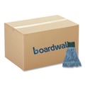  | Boardwalk BWK402BL Cotton/Rayon Fiber Premium Standard Mop Head - Medium, Blue (12/Carton) image number 0