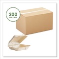 Food Trays, Containers, and Lids | Vegware VW-HC101NFA 9 in. x 10 in. x 2 in. Nourish Molded Fiber Sugarcane Compostable Takeout Container - Natural (200/Carton) image number 1