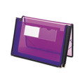 File Folders | Smead 71952 2.25 in. Expansion 1 Section Elastic Cord Closure Letter Size Poly Wallets - Translucent Purple image number 0