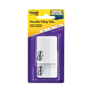 Post-it Tabs 686F-50WH 2 in. Wide 1/5-Cut Lined Tabs - White (50/Pack)