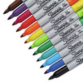 Permanent Markers | Sharpie 30072 Fine Bullet Tip Permanent Marker - Assorted Colors (12/Set) image number 3