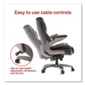 Office Chairs | Alera ALELT42B49-ES 19.49 in. - 22.44 in. Seat Height Leithen Bonded Leather Big and Tall Midback Chair Supports 400 lbs - Black Seat/Back, Silver Base image number 3