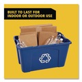Trash & Waste Bins | Rubbermaid Commercial FG571873BLUE 18 Gallon Polyethylene Stacking Recycle Bin - Blue image number 6