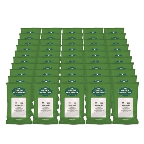 Coffee | Green Mountain Coffee 5000052533 2.5 oz. Fair Trade Organic Coffee Fractional Packs - House Blend (50/Carton) image number 0