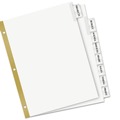 Back to School Sale | Avery 11124 Big Tab 11 in. x 8.5 in. 8-Tab Double-Sided Gold Edge Reinforcing Insertable Dividers - Clear Tabs/White (1-Set) image number 2