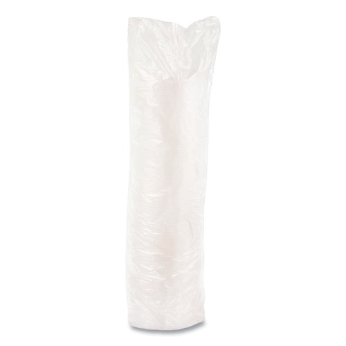 Just Launched | Dart 16FTLS Lift n' Lock Straw Slot 12 - 24 oz. Foam Cup Lids - Translucent (1000/Carton) image number 0