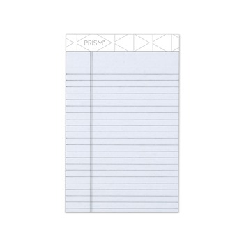 TOPS 63060 50-Sheet 5 in. x 8 in. Narrow Rule Prism plus Colored Writing Pads - Pastel Gray (12/Pack)