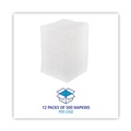  | Boardwalk BWK8310 12 in. x 12 in. 1-Ply 1/4-Fold Lunch Napkins - White (6000/Carton) image number 6
