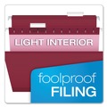 Just Launched | Pendaflex 04152 1/5 BUR 1/5-Cut Tabs Colored Reinforced Hanging Letter Folders - Burgundy (25/Box) image number 2