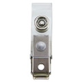 Back to School Sale | SICURIX BAU68010 0.38 in. x 2.75 in. ID Strap Clips - Clear (25/Pack) image number 1