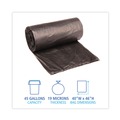 Trash & Waste Bins | Boardwalk V8046EKKR01 40 in. x 46 in. 45 gal. 19 mic High-Density Can Liners - Black (150/Carton) image number 4