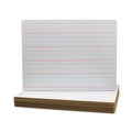 White Boards | Flipside 10134 12 in. x 9 in. 2-Sided Red/Blue Ruled Dry Erase Board - White Surface (12/Pack) image number 1