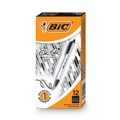 Pens | BIC CSM11 BLK Clic Stic Medium 1 millimeter Retractable Ballpoint Pen - Black Ink/White Barrel (1-Dozen) image number 0