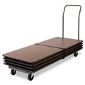 Just Launched | Alera ALEFTCART 20.86 in. x 50.78 in. to 72.04 in. x 43.3 in. 600 lbs. Capacity Metal Chair/Table Cart - Black image number 7