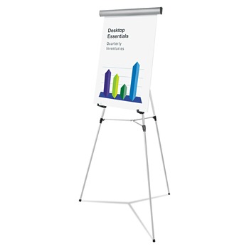 Universal UNV43035 69 in. Heavy-Duty Metal Adjustable Presentation Easel - Silver
