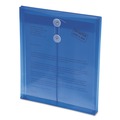 File Folders | Smead 89542 9.75 x 11.63 Open-End (Vertical) Poly String and Button Interoffice Envelopes - Transparent Blue (5/Pack) image number 0