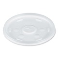 Just Launched | Dart 20SL Plastic Cold Cup Lids Fits 8 oz. to 32 oz. Cups/Containers - Translucent (100/Sleeve, 10 Sleeves/Carton) image number 0
