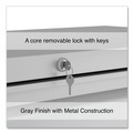Office Filing Cabinets & Shelves | Alera 25514 42 in. x 18.63 in. x 67.63 in. Roll-Out Posting Shelf 5 Lateral File Drawer - Legal/Letter/A4/A5 Size - Light Gray image number 8
