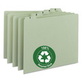 File Folders | Smead 50369 1/5-Cut Tab 1 to 31 8.5 in. x 11 in. 100% Recycled Daily Top Tab File Guide Set - Green (31/Set) image number 3