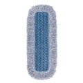 Mops | Rubbermaid Commercial FGQ41600BL00 18 in. Nylon/Polyester Microfiber High Absorbency Mop Pad - Blue (6/Carton) image number 1