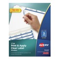 Dividers & Tabs | Avery 11445 Index Maker 11 in. x 8.5 in. 3-Tab Print and Apply Clear Label Dividers - White (25/Box) image number 0