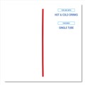 Cutlery | Boardwalk BWKSTRU525R10 5.25 in. Polypropylene Single-Tube Stir-Straws - Red (10000/Carton) image number 4