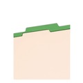File Folders | Smead 13702 2 in. Expansion 1 Divider Letter Size 4 SafeSHIELD Fasteners Top Tab Classification Folders - Green Exterior (10/Box) image number 3