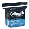 Cleaning Cloths | Cottonelle 10358 5 in. x 7.25 in. 1-Ply Fresh Care Flushable Cleansing Cloths - White (8/Carton) image number 2