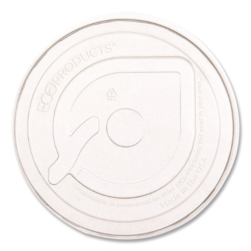  | Eco-Products EP-FLCC 9 - 24 oz. GreenStripe Renewable and Compost Cold Cup Flat Lids - White (1000/Carton) image number 0