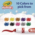 Permanent Markers | Crayola 587722 Broad Bullet Tip Non-Washable Marker - Assorted Classic Colors (10/Pack) image number 3