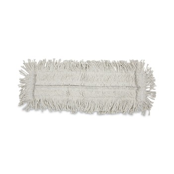 Boardwalk BWK1624 24 in. x 5 in. Disposable Cotton/Synthetic Cut End Dust Mop Head - White