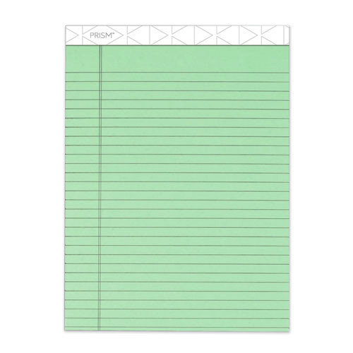 Notebooks & Pads | TOPS 63190 (50) Pastel Green 8.5 in. x 11.75 in. Sheets Wide/Legal Rule Prism plus Colored Writing Pads (12/Pack) image number 0