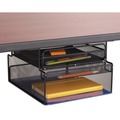 Desktop Organizers | Safco 3244BL Onyx 12.33 in. x 10 in. x 7.25 in. Under Desk Hanging Mesh Organizer with Drawer - Black image number 4
