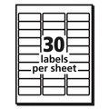 Labels | Avery 08660 1 in. x 2.63 in. Matte Clear Easy Peel Mailing Labels with Sure Feed Technology for Inkjet Printers - Clear (30/Sheet, 25 Sheets/Pack) image number 3