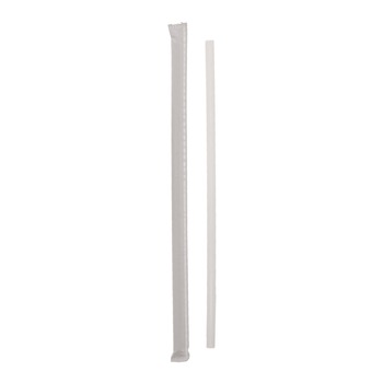 CUTLERY | Pactiv Corp. YSTWG1026 10.25 in. Giant Paper-Wrapped Straw - Translucent (1800/Carton)